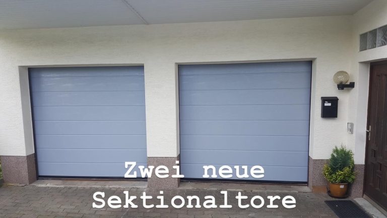 2 moderne Sektionaltore in Grau M-Sicke 